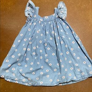 Chambray Floral Kids Dress